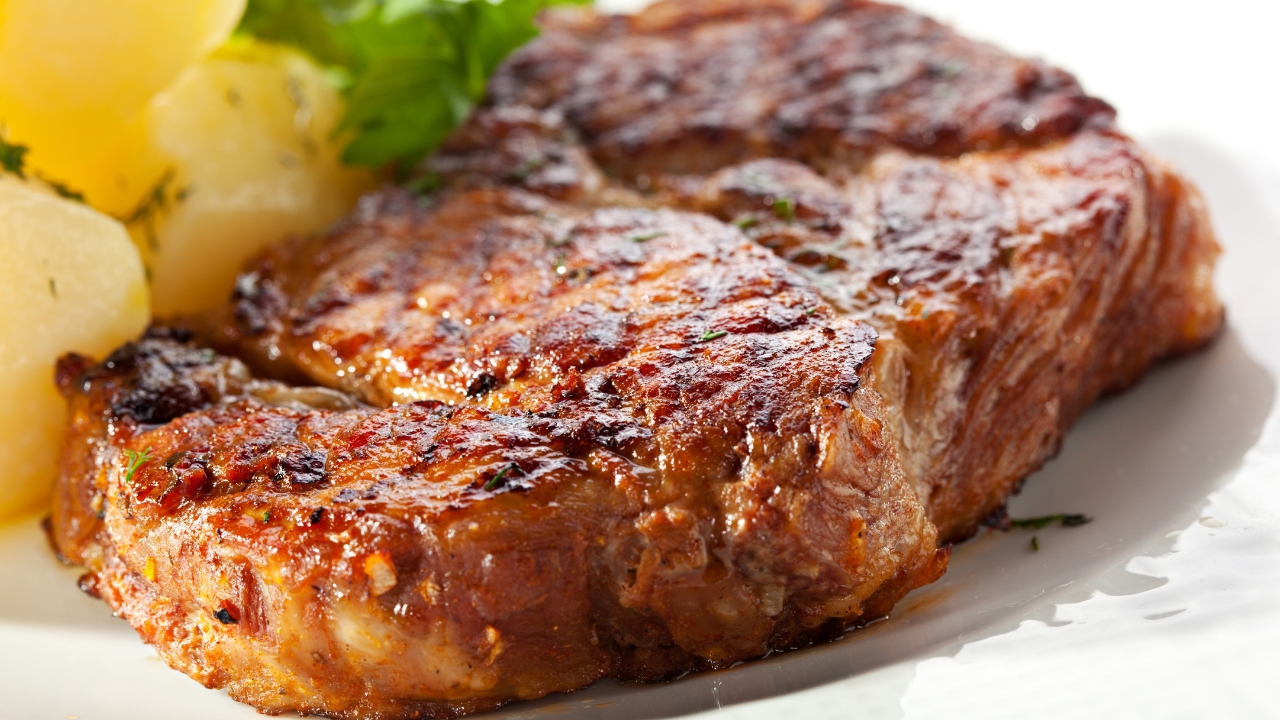 Bife assado no forno