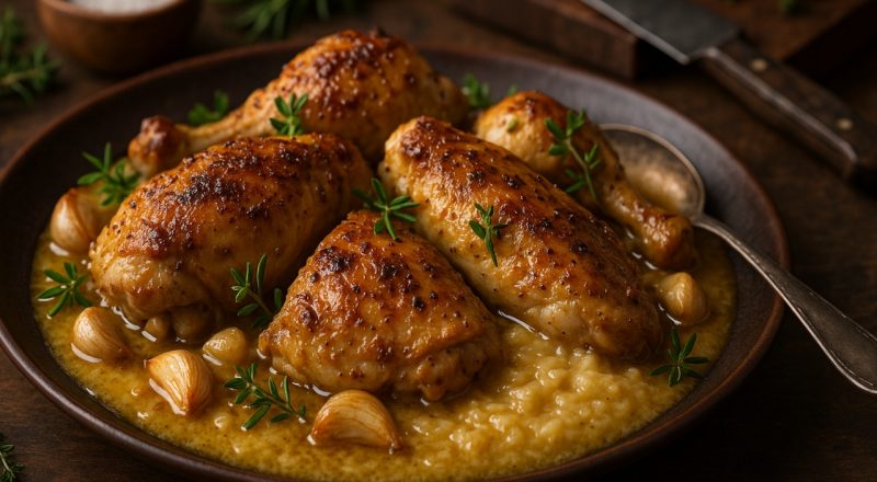 Frango aos 40 alhos