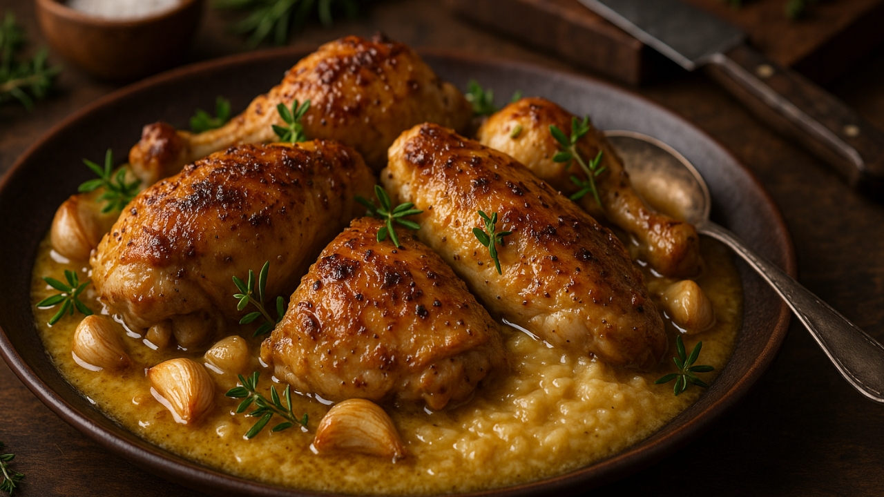 Frango aos 40 alhos