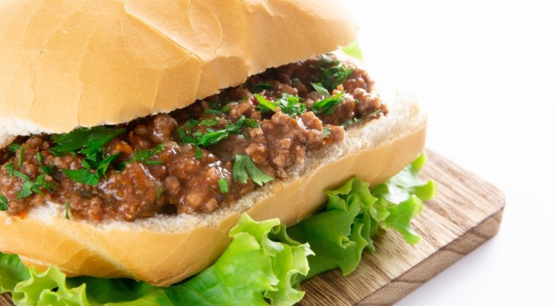Pão com carne moída para festa