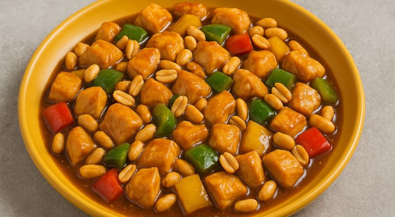 Receita de frango xadrez com amendoim