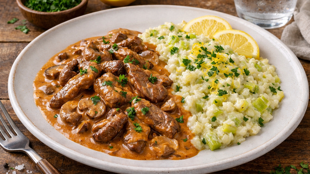 Acompanhamento para strogonoff de filé mignon