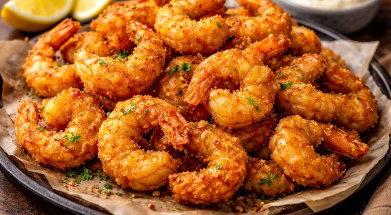 Como fazer camarão frito na frigideira