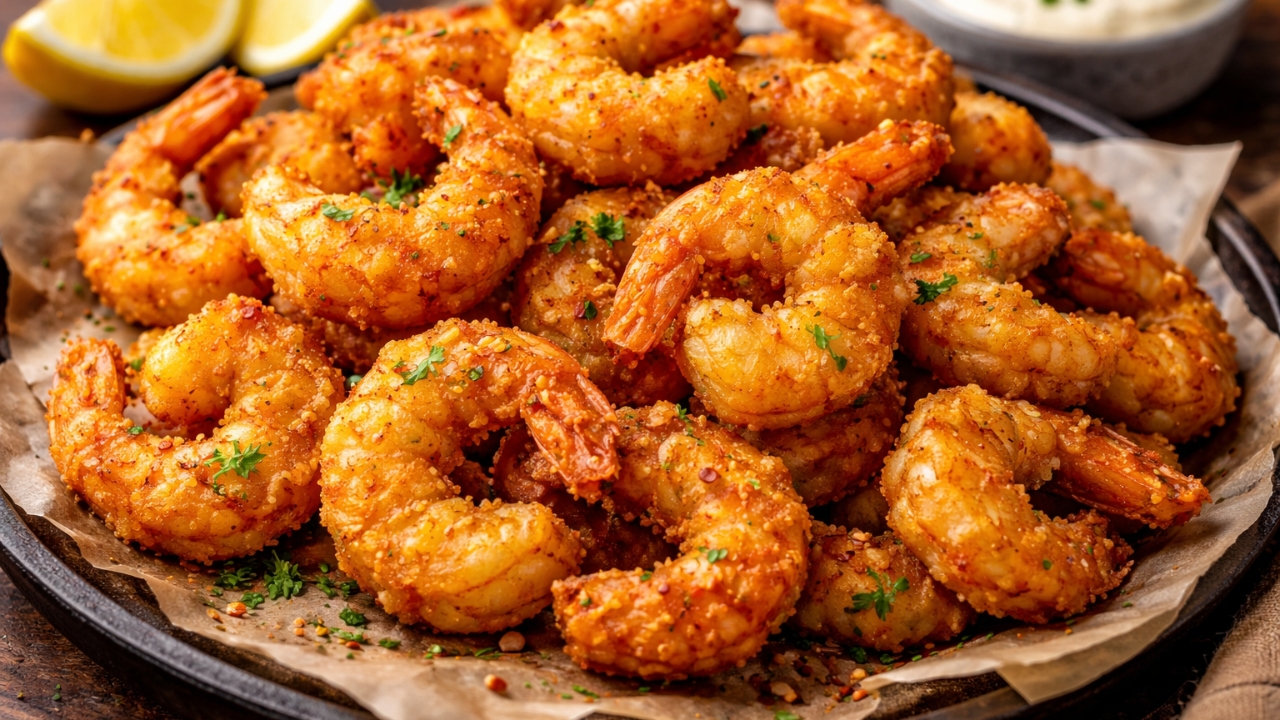 Como fazer camarão frito na frigideira