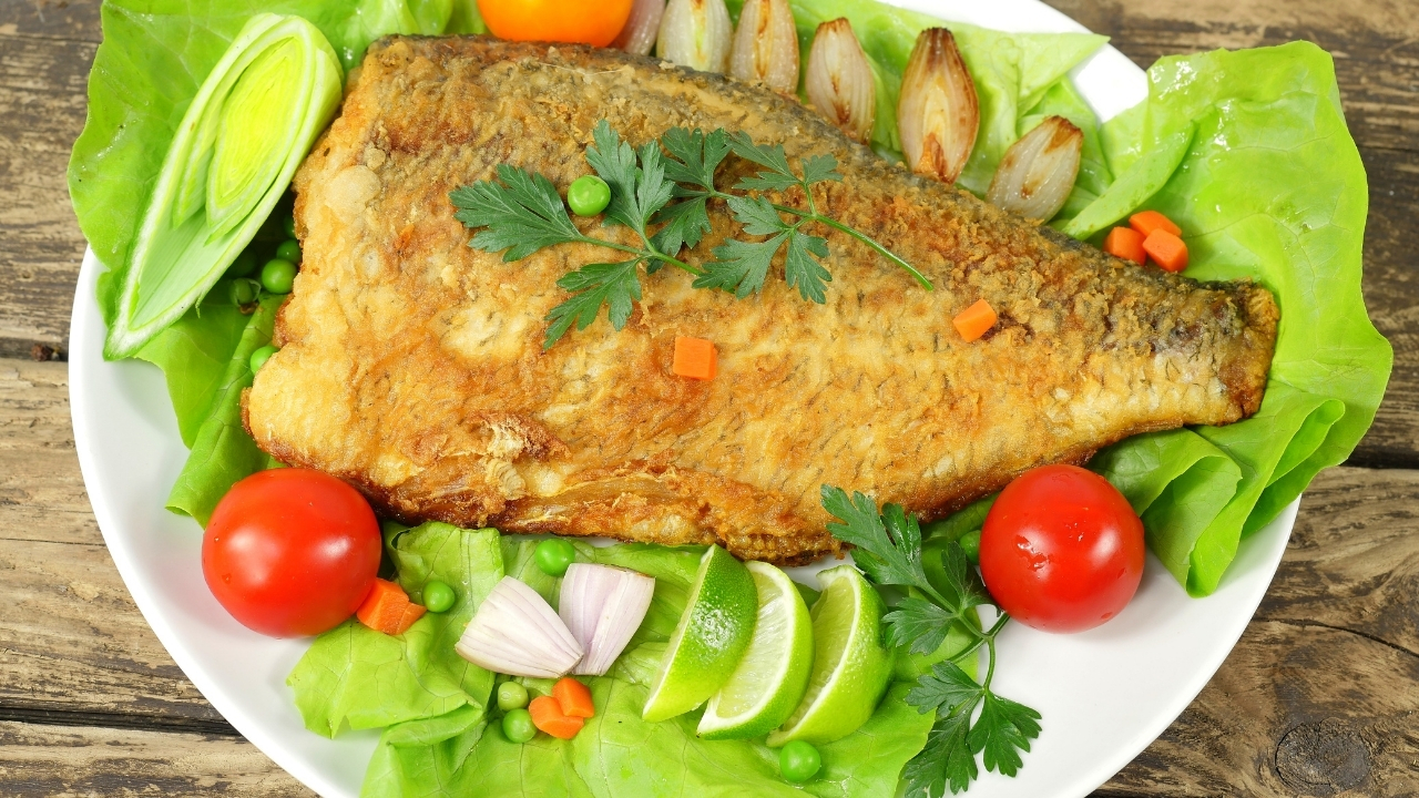 Peixe porquinho assado