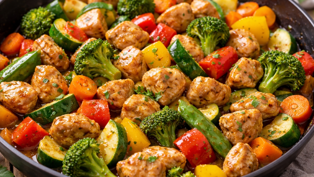 Picadinho de frango com legumes