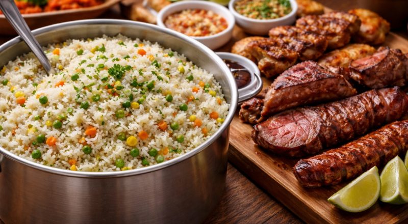 Quantos quilos de arroz para 100 pessoas num churrasco