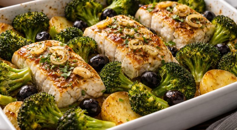 Bacalhau com brócolis