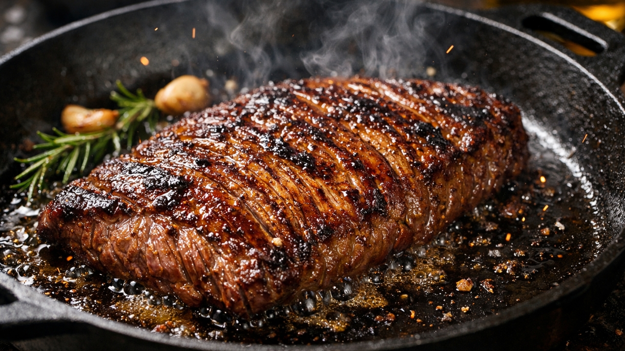 Como fazer bife do vazio na frigideira