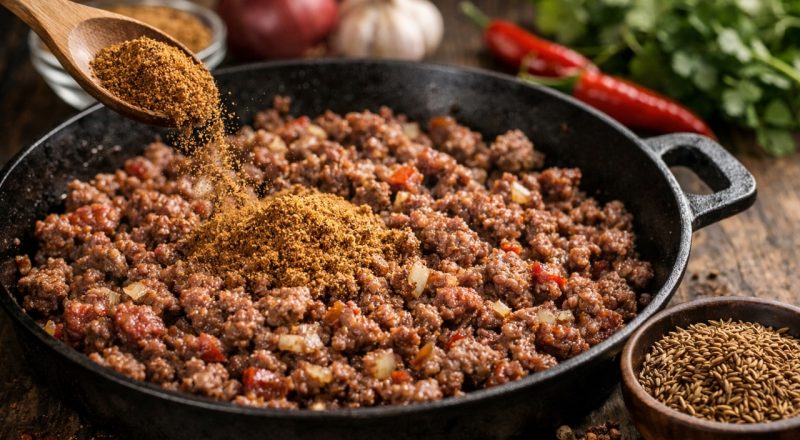 Como usar cominho na carne