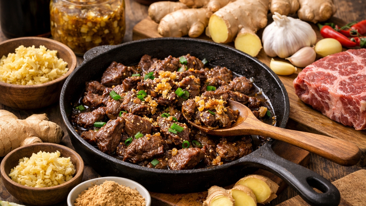 Como usar gengibre na carne