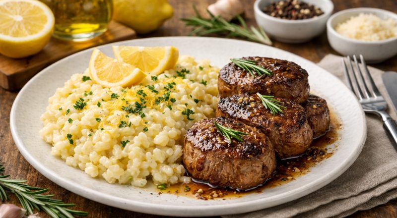 Risoto de limão siciliano combina com qual carne