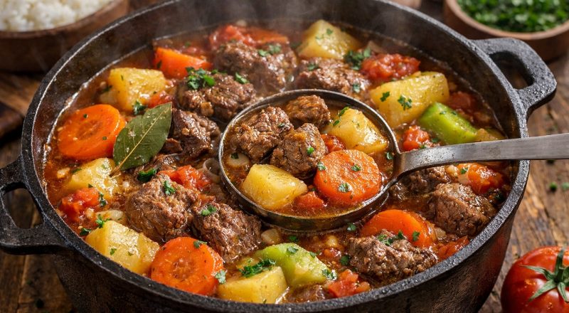 Como fazer cozidão de carne com legumes