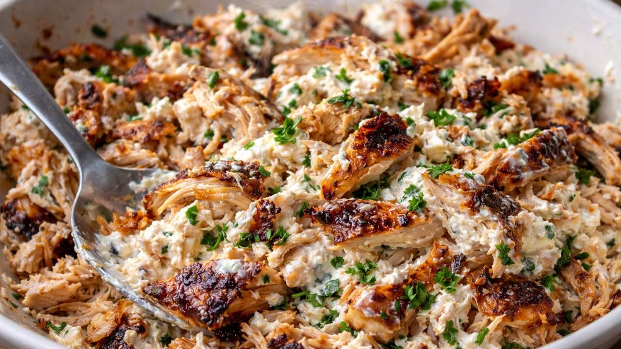 Frango defumado com cream cheese