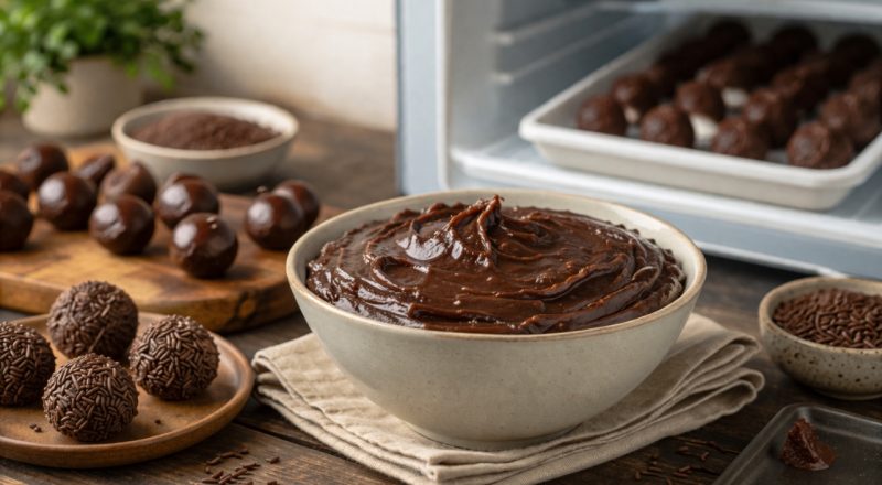Pode colocar o brigadeiro na geladeira antes de enrolar