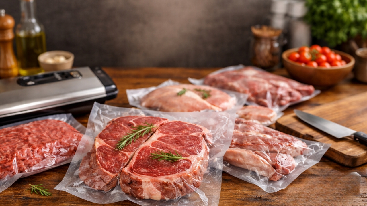 Pode congelar carne a vácuo