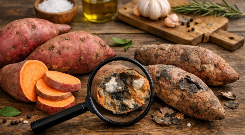 Como saber se a batata doce está estragada
