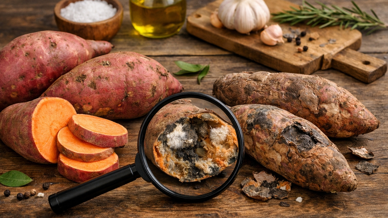 Como saber se a batata doce está estragada