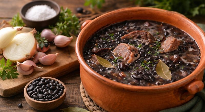 Como temperar feijão preto