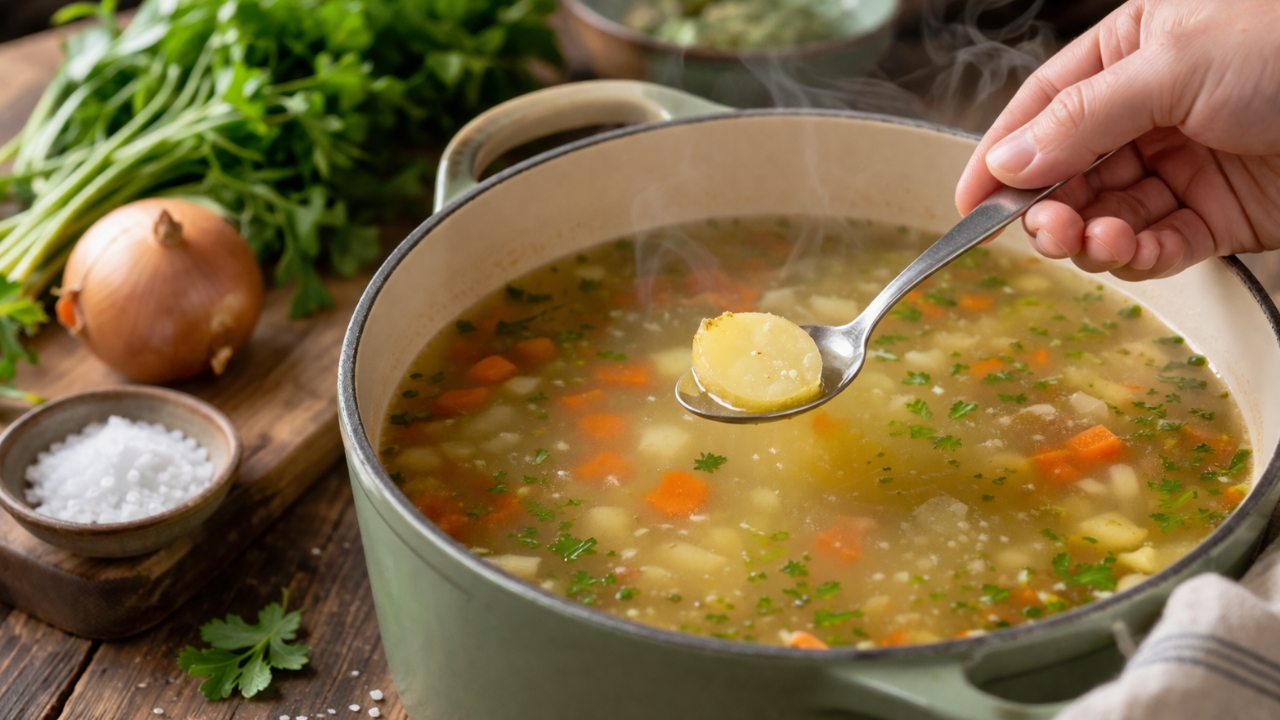 Como tirar o sal da sopa