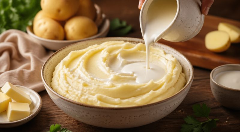 Pode colocar creme de leite no purê de batata
