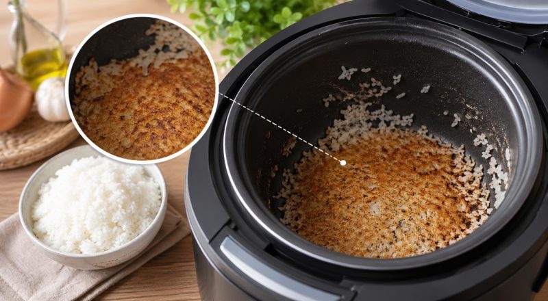 Por que o arroz gruda no fundo da panela elétrica