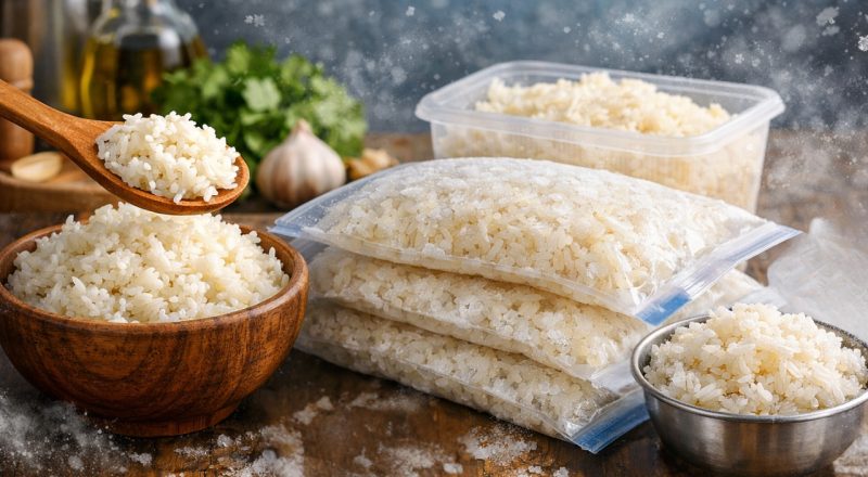 Posso congelar arroz cozido por quanto tempo