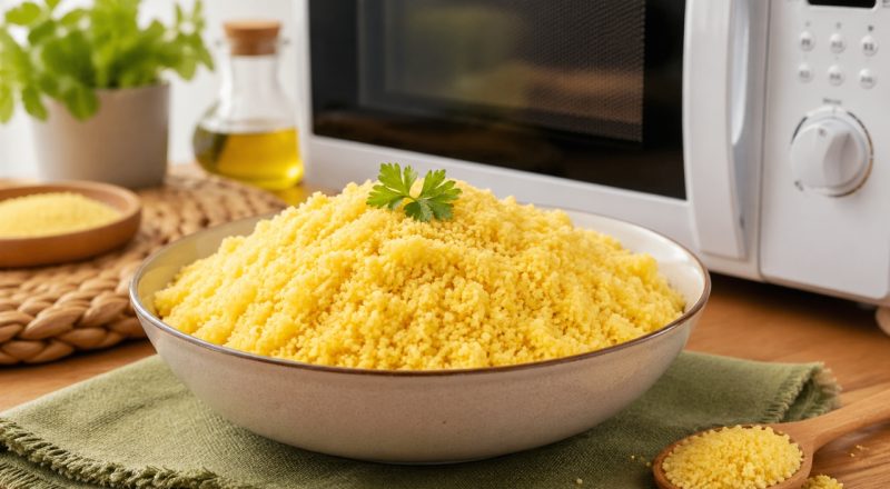 Tem como fazer cuscuz no micro-ondas