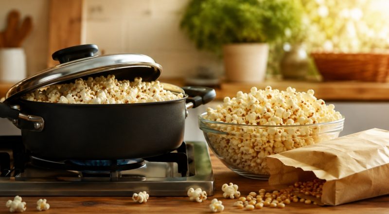 Como fazer pipoca de micro-ondas sem micro-ondas