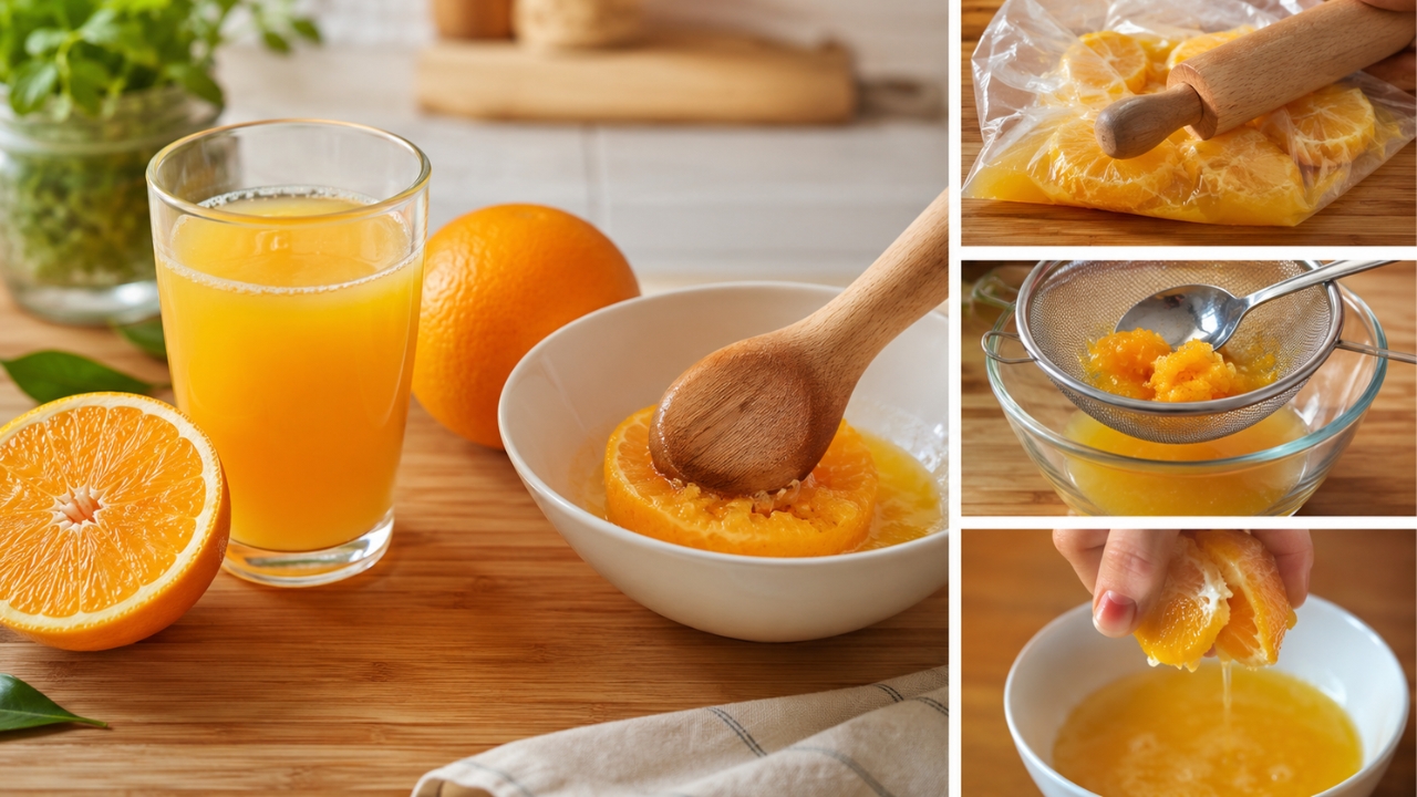 Como fazer suco de laranja sem espremedor