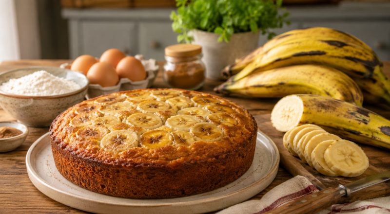 Pode fazer bolo de banana com banana da terra