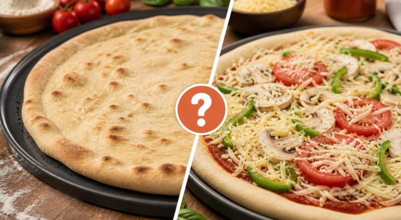 Precisa assar a massa da pizza antes de rechear