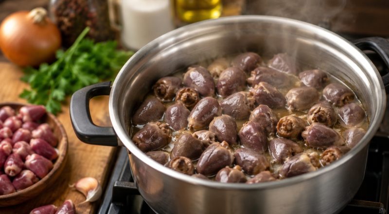 Quanto tempo cozinhar coração de galinha na panela normal