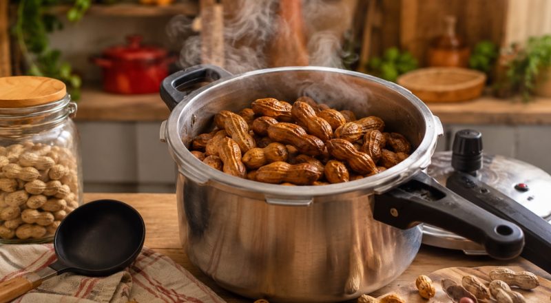 Quantos minutos para cozinhar amendoim na panela de pressão
